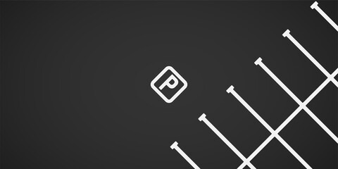 Top view parking lot design. illustration © tutti_frutti
