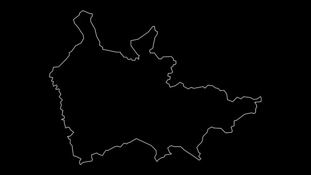 Thaba-Tseka Lesotho subdivision map outline animation