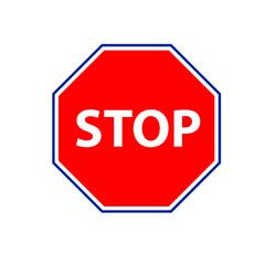 Traffic sign showing stop symbol. traffic symbol. symbols. Vector design EPS 10.