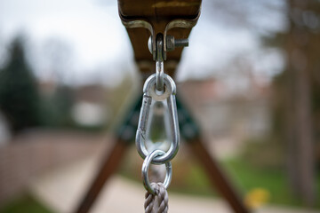 garden swing silver hanger, clip hook with rope