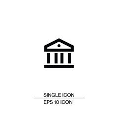 Bank single icon eps 10