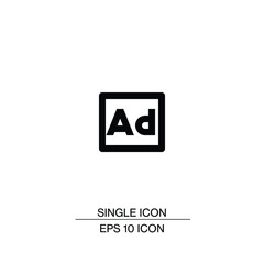 advertisement single icon eps 10