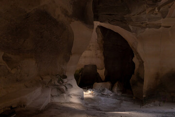 Bell  cave dug at the beginning of the 7th century, used for quarrying stone in Maresha, in Beit Guvrin, Kiryat Gat, in Israel