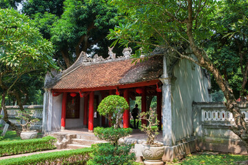 Dai Trung gate (Đại Trung Môn) between the first and second courtyards, Temple of Literature, Hanoi, Viet Nam