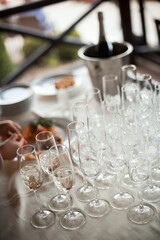 glasses on the table