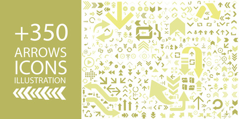 Fototapeta premium Set of vector arrows