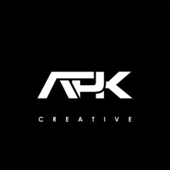 APK Letter Initial Logo Design Template Vector Illustration