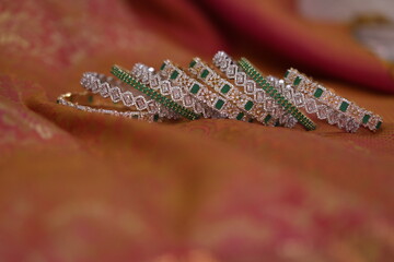 set of diamond bangles