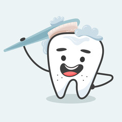Dental care. Brushing your teeth.