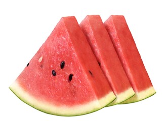 すいか スイカ イラスト リアル 三角