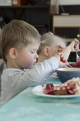 children at the table
