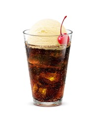 コーラフロート グラス 飲み物 イラスト リアル 