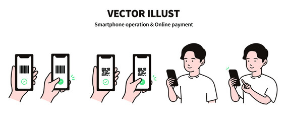 スマートフォンを操作している人