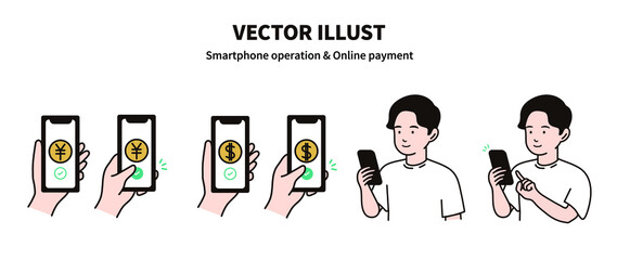 スマートフォンを操作する人