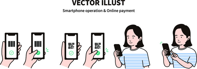 スマートフォンを操作する人