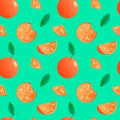 Healthy food vector background illustration with oranges. digital banana pattern. colourful fresh fruit and juice vector background. fresh tasty food vector pattern background. oranges pattern