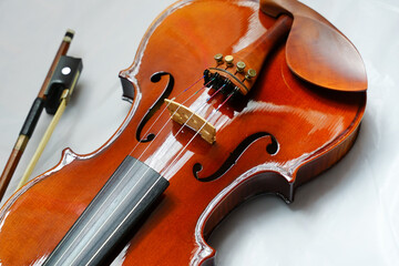 Fototapeta premium The violin is a high-pitched musical instrument among the classical string instruments which originated in the Western world