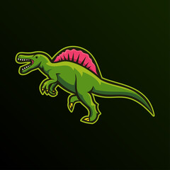 Dinosaur Mascot Illustration Logo Template