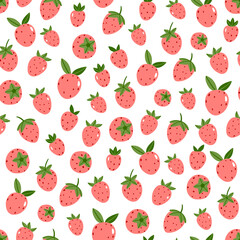 Summer seamless strawberry pattern