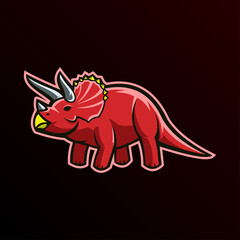 Dinosaur Mascot Illustration Logo Template