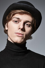 european man in a bowler hat