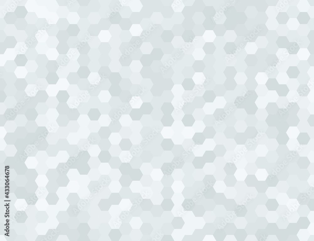 Aufkleber seamless abstract vector hexagon glitter silver cloth techno texture. disco hex gray pixel backgroun