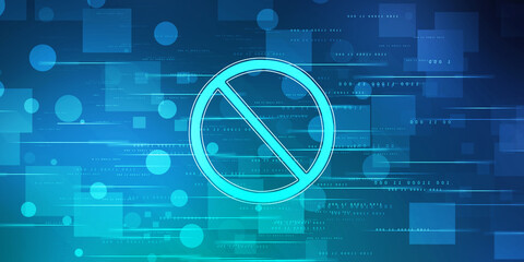 
2d illustration stop sign