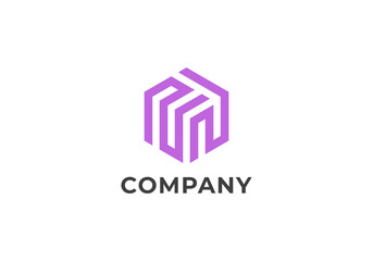 Initial Letter N Isometric Modern Line  Logo, Initial Letter Logo For Company Name, Alphabet Logo Template Ready For Use, Modern Initial Logo
