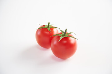ミニトマトを白背景で