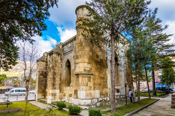 Fototapeta premium Gokmedrese Mosque and Torumtay Tomb view in Amasya City. Amasya is populer tourist attraction in The Turkey