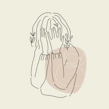 recommend clip art: Sad Girl Hiding Face