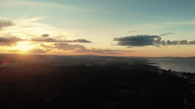 Drone footage of sunset in Papua NewGuinea