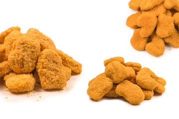 Nuggets isolated on a white background.