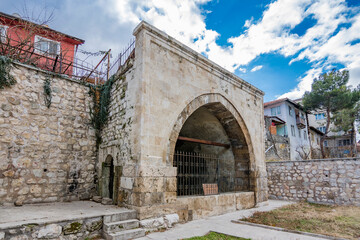 Fototapeta na wymiar Seljuk tombs view in Amasya City,