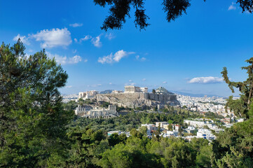 Acropolis and the temple of the Parthenon. Athens, Greece