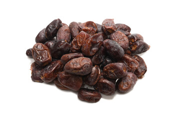 Dried dates isolated on white background.