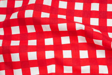 Fototapeta premium Red napkin isolated on white background.