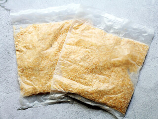 Cereals peas in bags for cooking