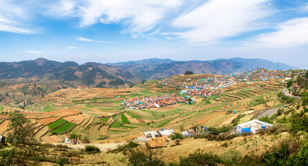 view of the village of the mountains