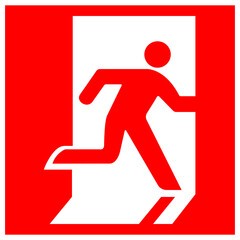 Emergency Exit Symbol Sign, Vector Illustration, Isolate On White Background Label. EPS10