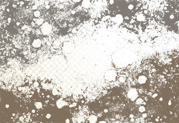 Mold, mildew, decay, stains, splashes, explosion. On an isolated background. Trail of grunge blots and splashes. Vector pattern of natural origin.