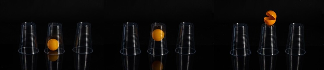 PHOTO SHOOT: A fraudulent game of thimbles. When you increase your bets, the ball disappears....