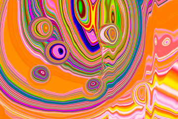 COLOURFUL STRIPEY DIGITAL ART CURVES 