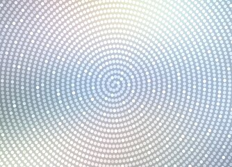 Brilliance dots circle swirl on light blue holographic background. Holidays abstract texture.