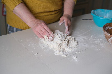 person preparing dough