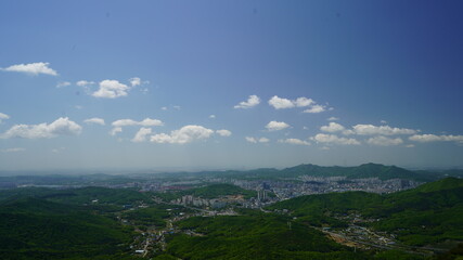 韓国 水原 白雲山の風景