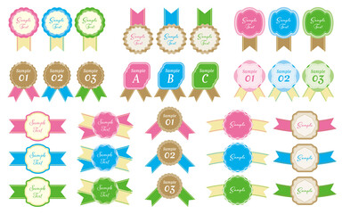 リボン付きフレーム　パステルカラー　ピンク・ブルー・グリーン