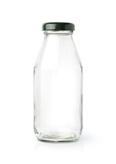 Empty glass bottle isolated on white background. Clipping path.