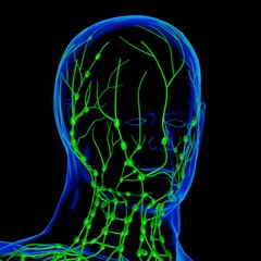 Human Lymph Nodes Anatomy For Medical Concept 3D Rendering