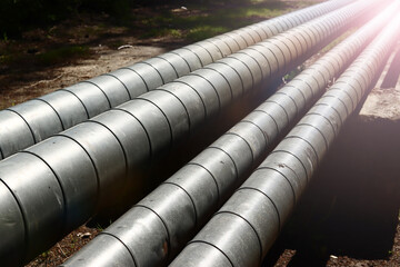 Pipeline with thermal insulation, water supply, heating